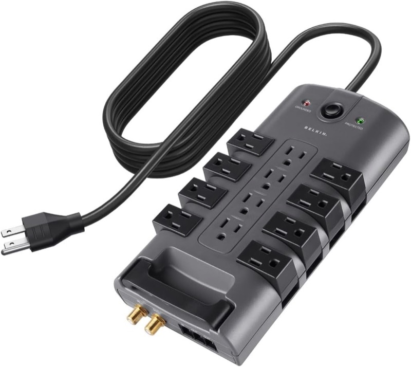 Belkin PivotPlug 12-outlet surge protector with rotating outlets